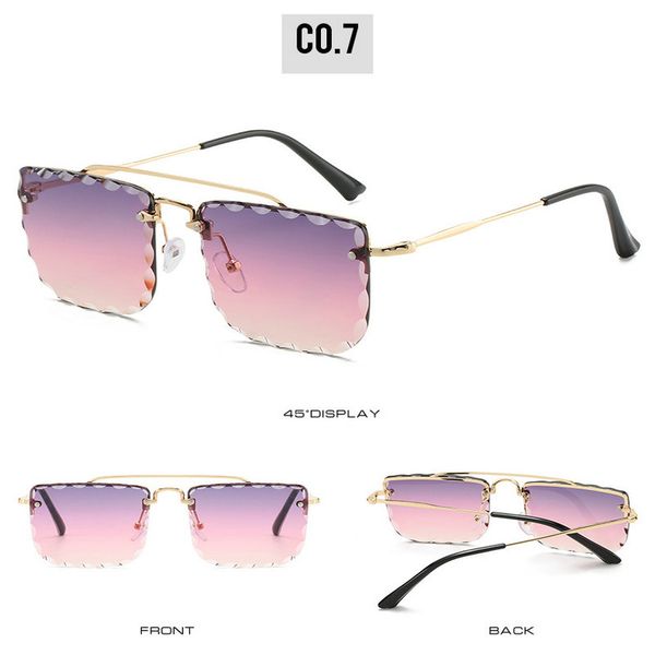 

double beam trimmed square sunglasses leonlion 2019 square large frame sunglasses women double beam gradient sun glasses for men retro kedbd, Blue