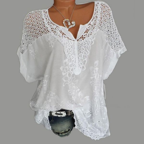 

women blouses women clothing blouse xl 5xl plus size batwing dolman women bats wing sleeved shirt fashion lace edge vestidos shirts, White