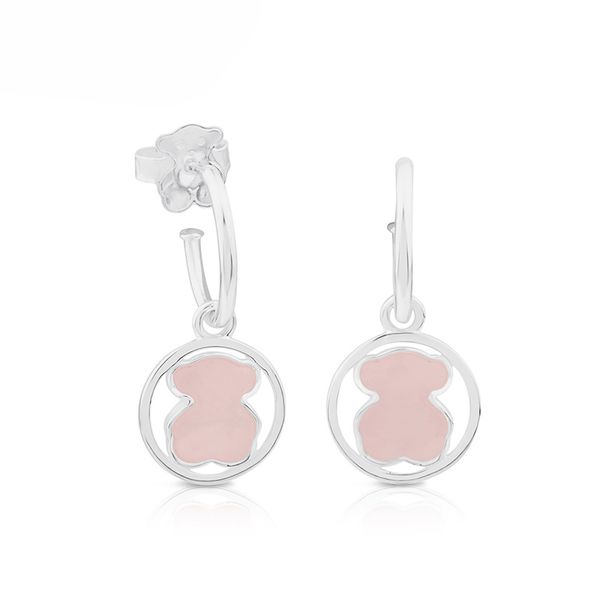 

zoudky new 100% 925 sterling silver cute spain bear earring 712163600 fashion simple women's original jewelry birthday gifts, Golden;silver