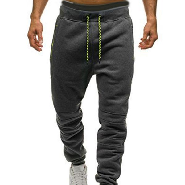 

2019 mens pants for male casual sweatpants fitness workout hip hop elastic pants men clothes track joggers man trouser, Black