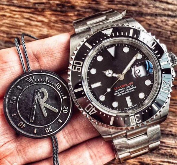 

2019 ar factory 43mm red ea ea dweller ceramic 904l teel wi eta 2824 movement automatic men watch black watche