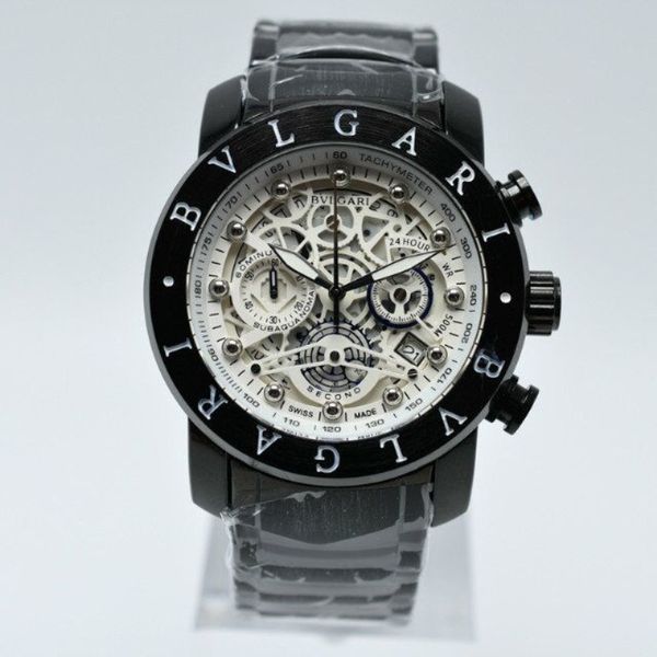 

Black Stainless Steel Luxury Brand Famous Watch AG1397 AAA Automatic Date Chronograph Sports Clock Mens Watches Male Military Wristwatch