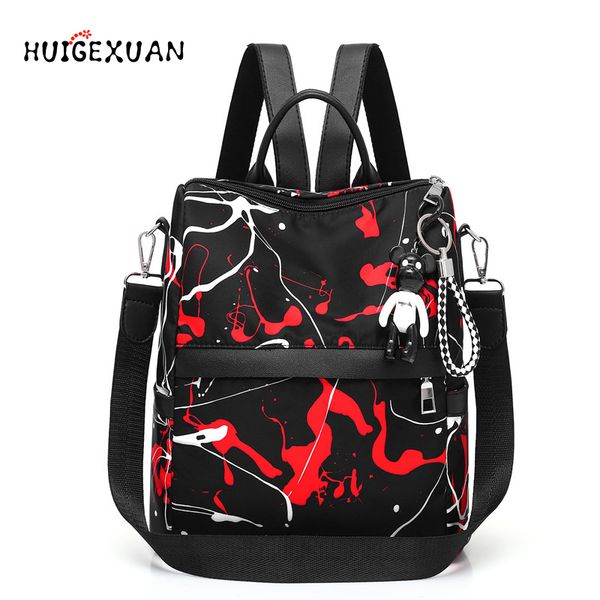 

new women's oxford graffiti backpacks schoolbag for girls teenagers large school back pack female bags teen bagpack