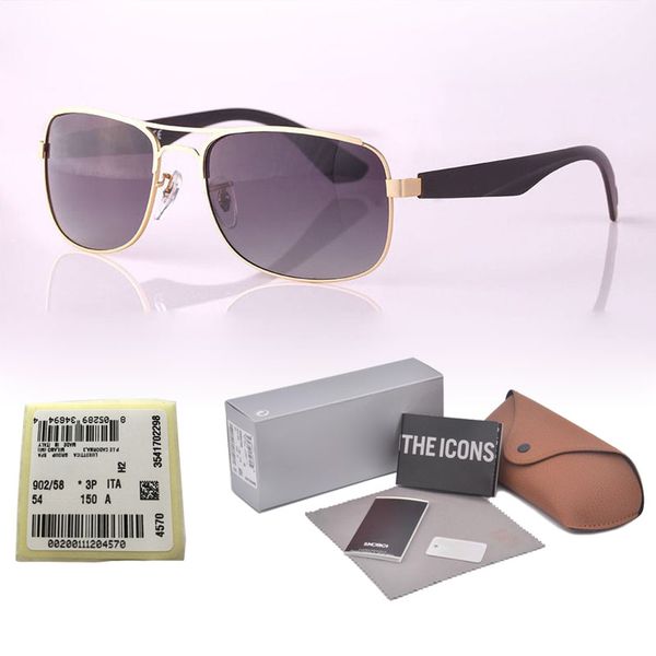 

Polarized sunglasses men women Brand Designer Alloy Frame Fashion sun glasses mirror polaroid lens with Retail box and label