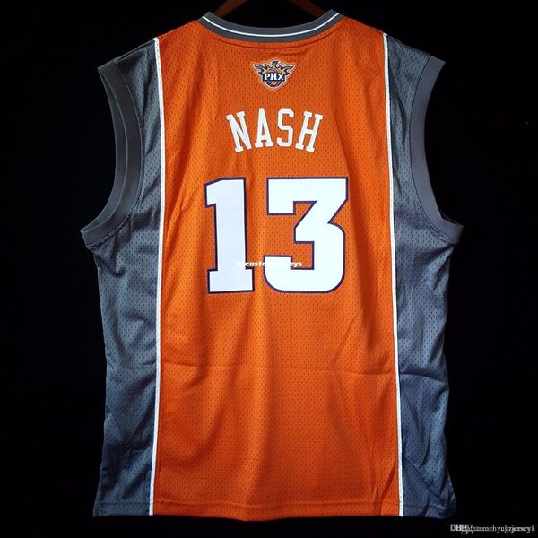 

100% stitched steve nash #3 hwc soul sewn orange jersey stitched xl mens vest size xs-6xl stitched basketball jerseys ncaa, Black;blue