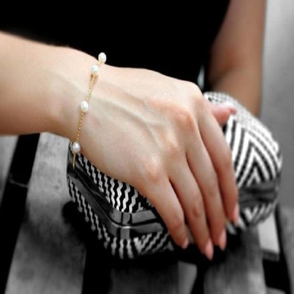 

janeman boutique pearl bracelet. sweet romantic ornaments with geometric elements. valentine's day gift, Black