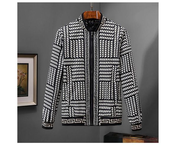 

горячий стиль мужской пиджак стенд воротник европы и цифровая печать куртка мужская мода сша стройной и ветрозащитные в течение длительного, Black;brown