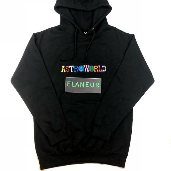 

casual 2019 travis scott designer sweatshirts hop printed hoodies hip hooded rapper pullover astroworld high street male itclx, Black