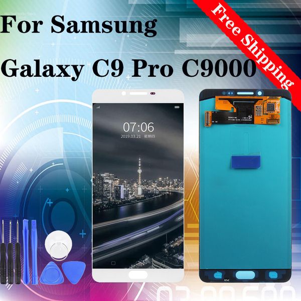 

super amoled для samsung galaxy c9 про c9000 c900y c900m c900g c900f жк-экран с сенсорным экраном дигитайзер панели ассамблеи