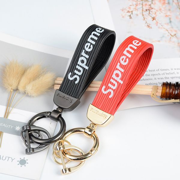 

2019 key buckle fashion famous design keychain handmade car keychain man woman bag charm pendant accessories, Silver