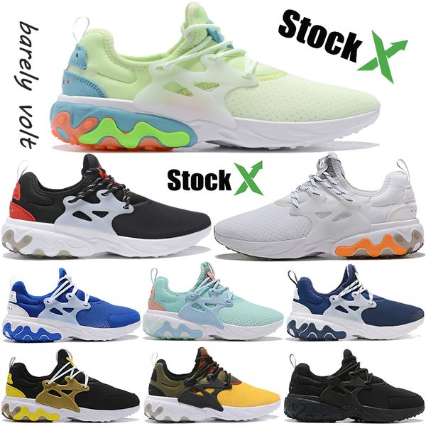

new react presto 1.0 2.0 black white running shoes for mens womens black gold barely volt sports trainers comfortable outdoor sneakers