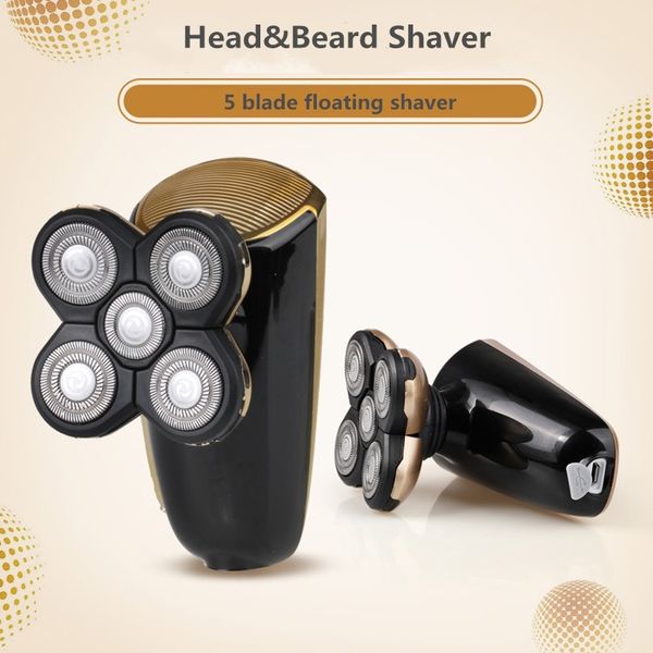 

washable mens electric shavers five blade head beard trimmer for men hair cutting led usb rechargeable razor