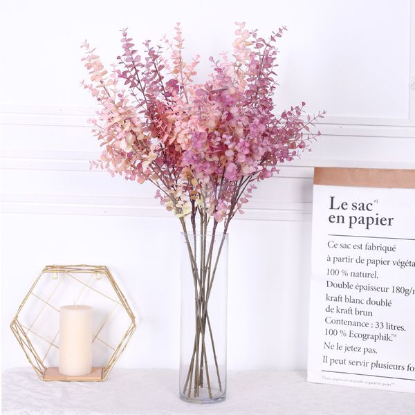 

81cm artificial fake plants eucalyptus leaves simulation plant round leaf money leaf wedding home decoration accessories