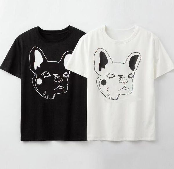 

20ss роскошные дизайнерские футболки для мужчин женские футболки с буквами животных летние брендовые футболки мужчины женщины пара топы высо, White;black