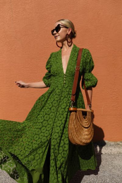 

мода поэт с длинными рукавами полное кружевное вечернее платье hunter green глубокий v шеи a-line женщины повседневные платья старинные деву, Black