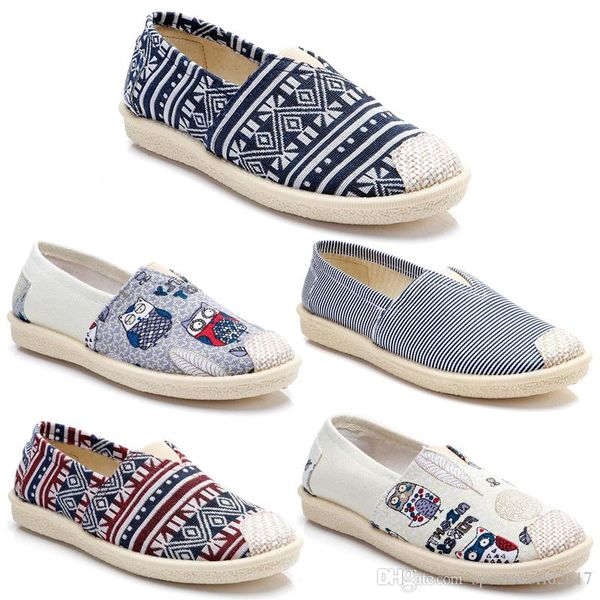 

2020 дешевые non-бренд vintage женская обувь скольжения на espadrilles chaussures flats повседневный холст обувь классический мокасины кросс
