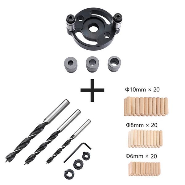 

wood drill guide locator self-centering drilling hole puncher doweling saw jig set woodworking carpentry tools