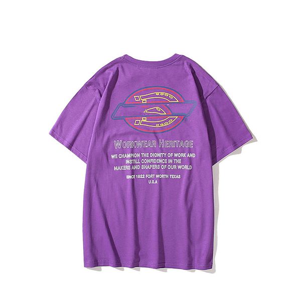 

2020 / dickies summer couple brand designer дизайнер спереди и сзади логотип печатный короткий рукав футболки мужчины и женщины с таким же к, White;black