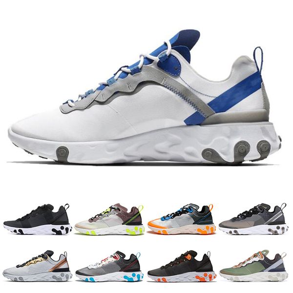 

classic react element 87 mens running shoes for women taped seams royal tint sail anthracite desert sand solar red sports sneaker size 36-45