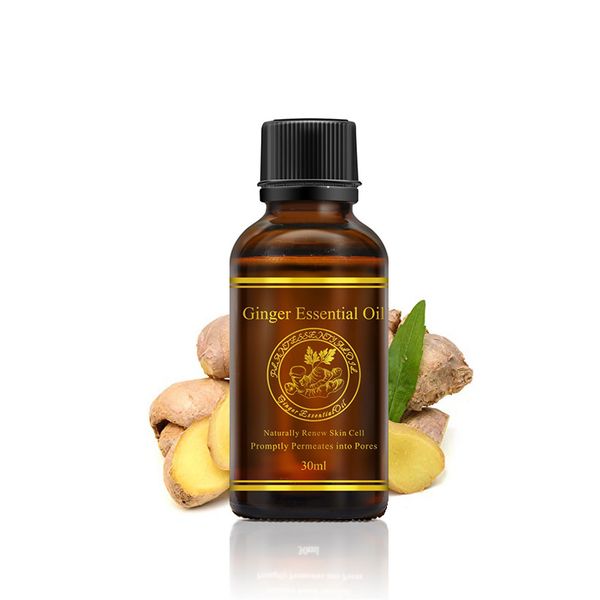 

100% pure natural massage spa ginger essential oils for lymphatic drainage care organic body massage skin care relax fragrance oil 30ml