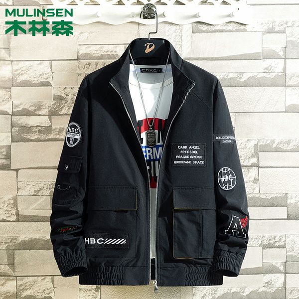 

mulinsen весна и осень новый стиль стенд воротник молодежи trend куртка мужская повседневная прохладный универсальный men jacket, Black;brown