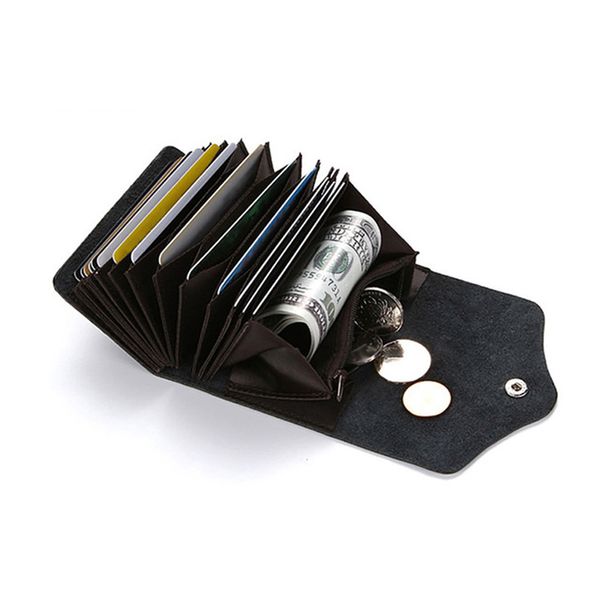 

новая искусственная кожа функция 14 bits карты держатель визитной карточки мужчины женщина малых кошельки сумка id passport wallet, Red;black