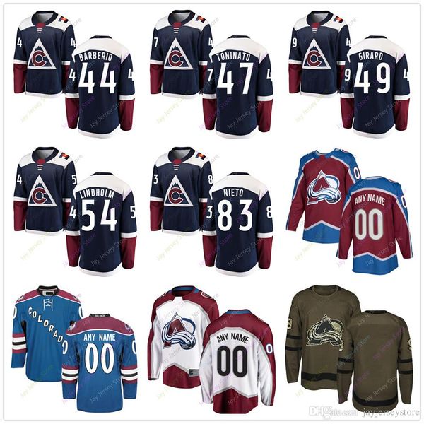 

Mark Barberio Dominic Toninato Samuel Girard Anton Lindholm Matt Nieto Jersey Winter Classic Colorado Avalanche 2019 Men Women Youth Kid