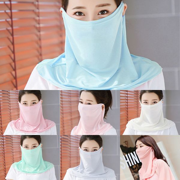 

wqbt6 ear scarf face mask windproof veil outdoor half face dust-proof sunshade masks scarf dust mask women type party masks, Black
