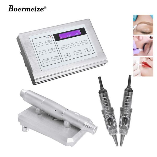 

tattoo guns kits permanent makeup intelligent digital power supply machine for eyebrow lips aluminum handpiece pen cartridge needles