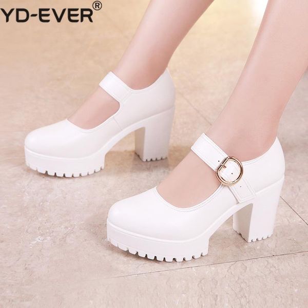 

block heel shoes women wedding shoes 2020 spring autumn 5.5cm/8cm/13cm high heels pumps ladies party office leather shoe, Black