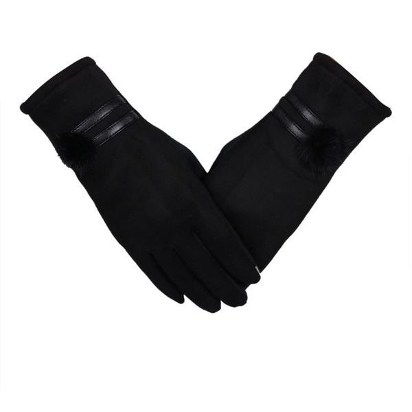

snowshine #4001 women gloves winter warm soft wrist gloves mittens, Blue;gray