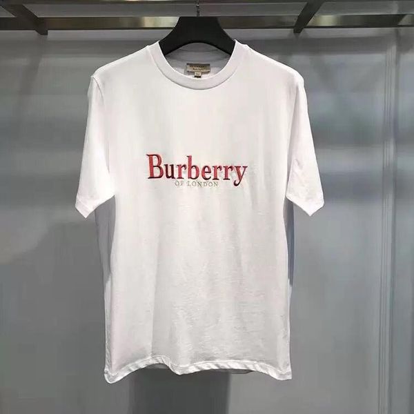 

classic fashion 19ss embroide box logo t-shirts hip-hop skateboard o-neck short sleeve summer cotton european american version, White;black