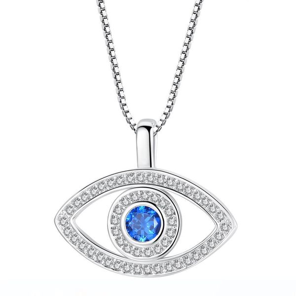 

метеорит blue eye ожерелье темперамент wild сглаз ключицы цепную женская индивидуальные алмазный подвеска модные аксессуары, Silver
