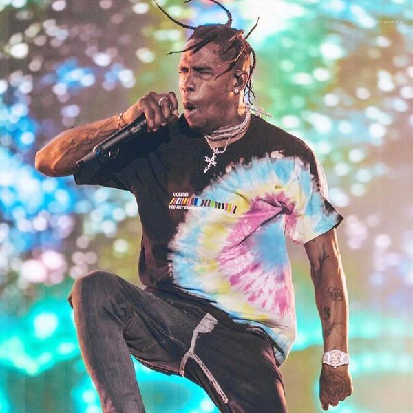 

tees casual males clothing astroworld brand mens designer tshirts fashion tie dye letter print mens short sleeve, White;black