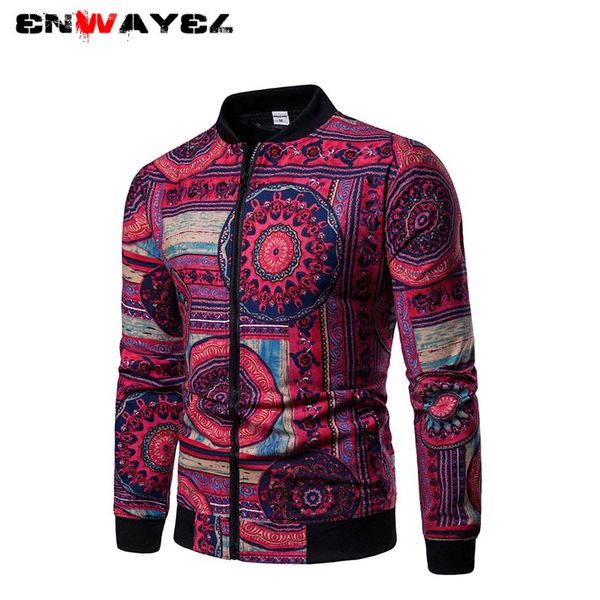 

enwayel 2019 весна осень мужчины куртка пальто slim fit верхняя одежда одежда новый стенд печати случайные мужские куртки пальто старинные j, Black