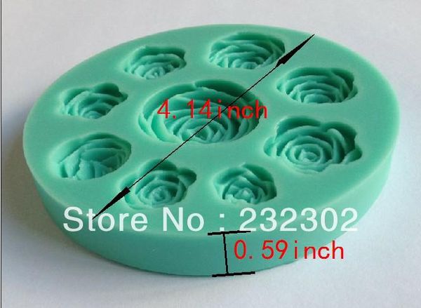 Frete Grátis 1 PCS Rose Forma Chocolate Candy Jello Siliconecake Tools Bakeware Pastelaria Bar Soap Mold C010