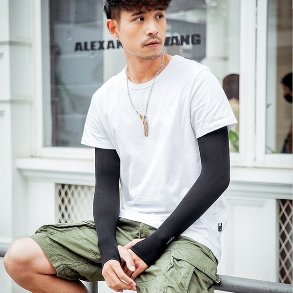 

2pcs breathable quick dry fitness armguards sports cycling arm uv protection running arm sleeves basketball elbow pad, Black