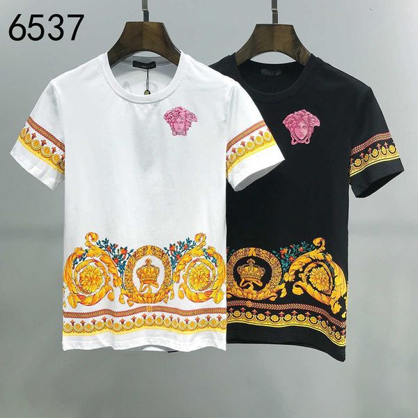 

new arrival 2020 cotton print mens t shirt casual mens t-shirt shirt mens 191202-4113*6420, White