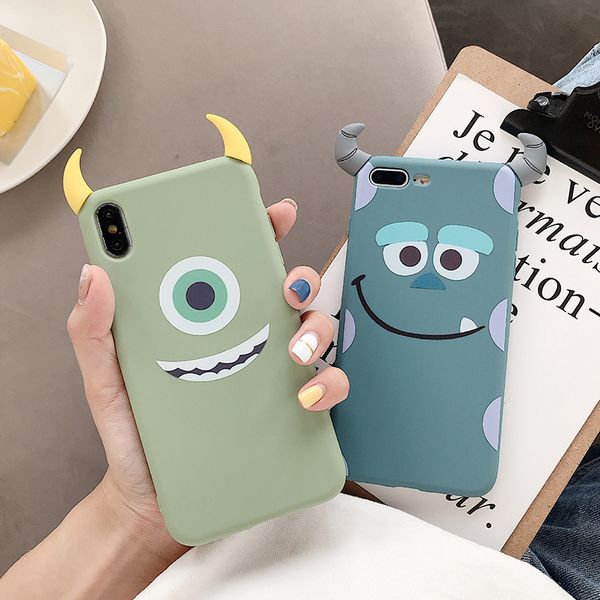 

cartoon monster phone case 3d lovely for iphone xs max xr 6 7 8 x plus all inclusive tpu soft cell phone cases