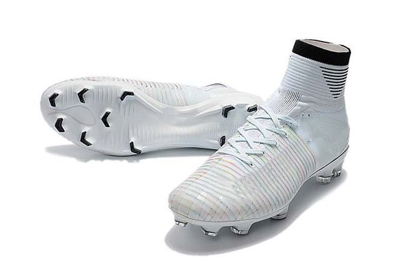 

2019 mens/woman/kids football boots superfly v tf/ic/fg cr7 white soccer shoes