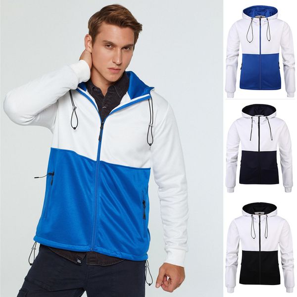 

хип-хоп мужчины стрит лоскутная вскользь тонкий fit толстовка костюмы спортивные толстовки куртки jaqueta chaqueta hombre мужчина для, Black;brown