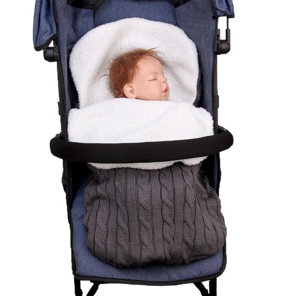 

warm baby blanket soft baby sleeping bag footmuff cotton knitting envelope newborn swaddle wrap sleepsacks stroller accessories