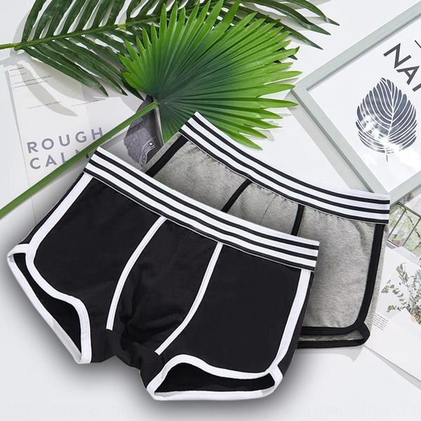 

cotton underwear trousers and trousers arlo pants youth men's boxer pants mid-waist breathable men's four-corner underwear price, Black;white
