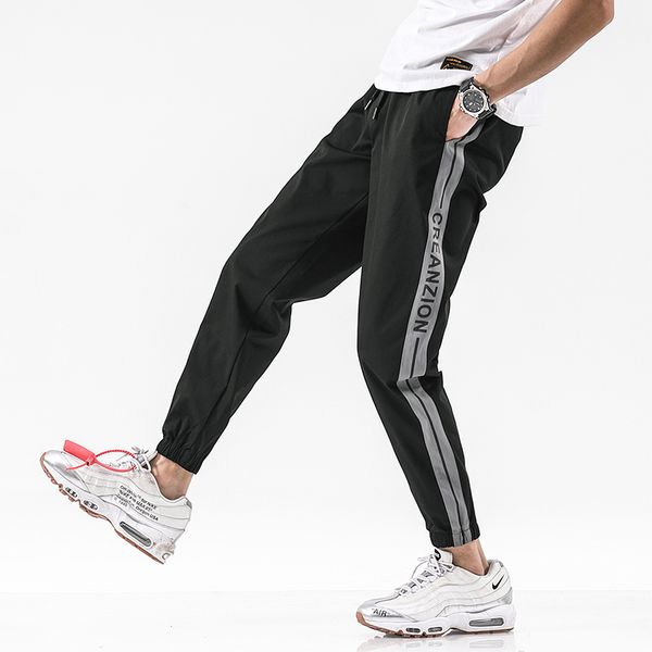 

2020 sweatpants men harem pants men overalls streetwear lightweight hip hop casual trousers joggers men 4xl, Black