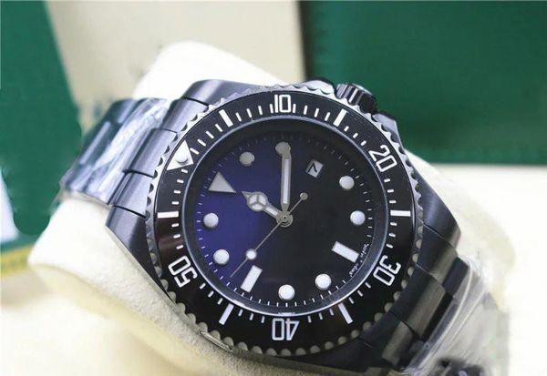 

luxury black strap men sea-dweller ceramic bezel stanless steel clasp 116660 automatic movement business casual mens watches, Slivery;brown
