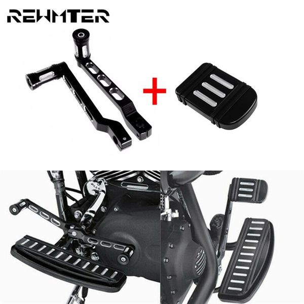 

motorcycle cnc brake pedal pad heel toe shift lever w/ shifter pegs set for touring fl softail trike electra glide flst