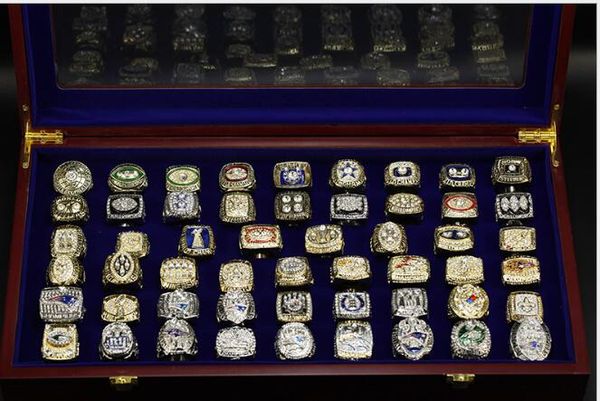 

оптовая 53 кольца чемпионата установлен футбольный суперкубок кольцо 1966 до 2018 года коллекции чемпионата, Golden;silver