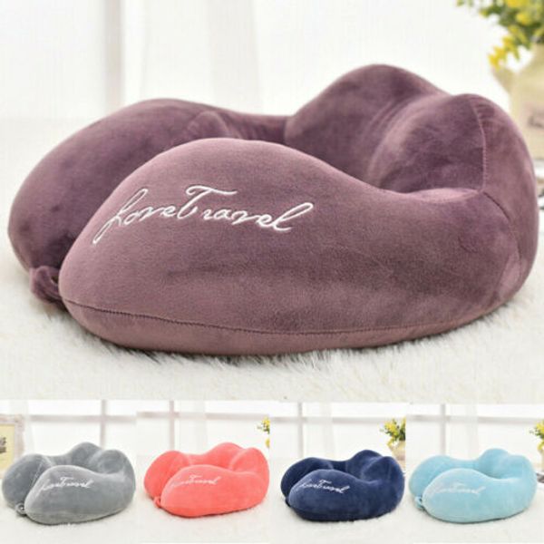 

u shaped travel memory foam neck pillow support head rest airplane cushion new