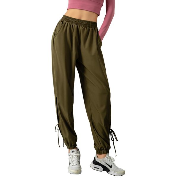 

2020 new loose running sport joggers women dancing athletic gym fitness wide leg sweatpants bandage elastic dry quick, Black;blue