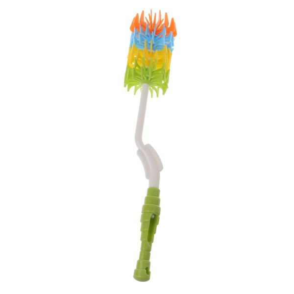 

rainbow 360 rotation silicon baby milk feeding bottle brush nipple cleaning tool